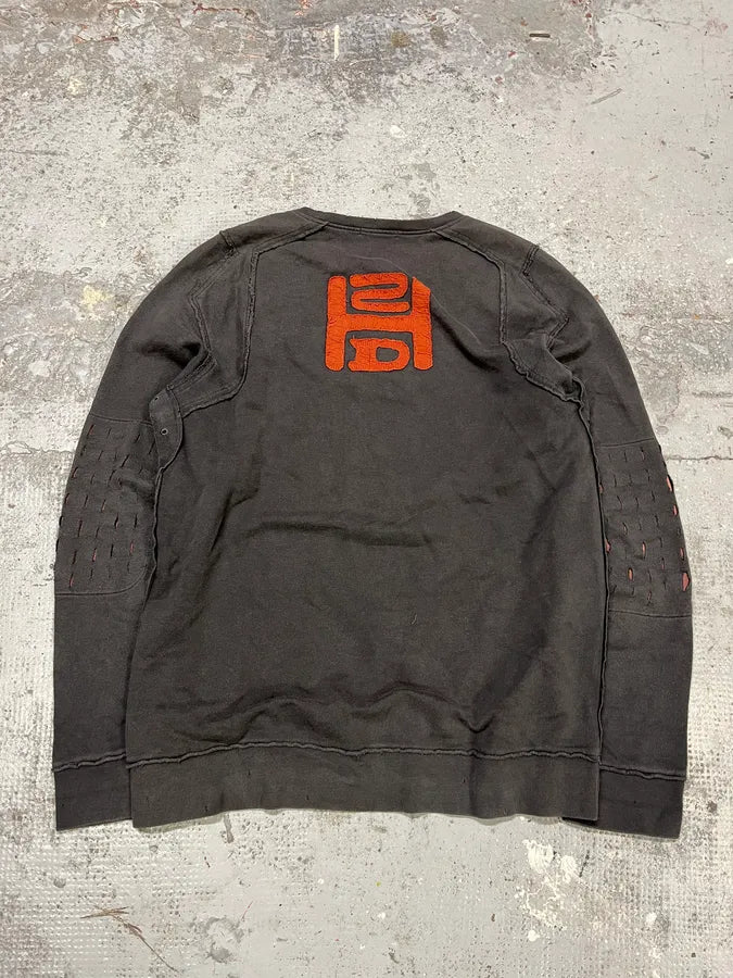 2000s Marithé + François Girbaud Grey Distressed Sweater PWLFMNv 7