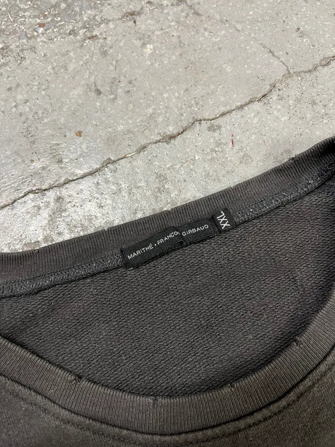 2000s Marithé + François Girbaud Grey Distressed Sweater PWLFMNv 9