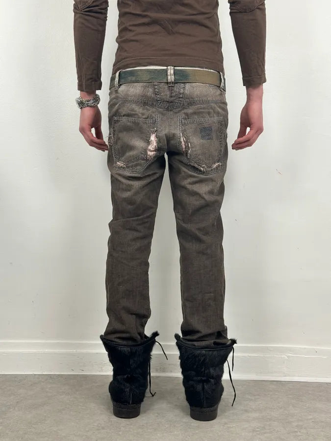 SS2006 Marithé + François Girbaud Grey Faded Relaxed Pants PLtlNht 3