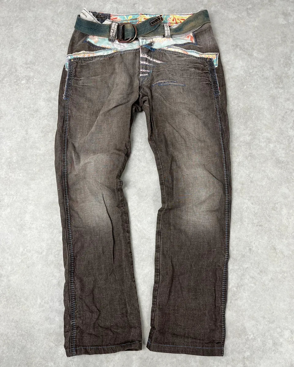 SS2006 Marithé + François Girbaud Grey Faded Relaxed Pants PLtlNht 0