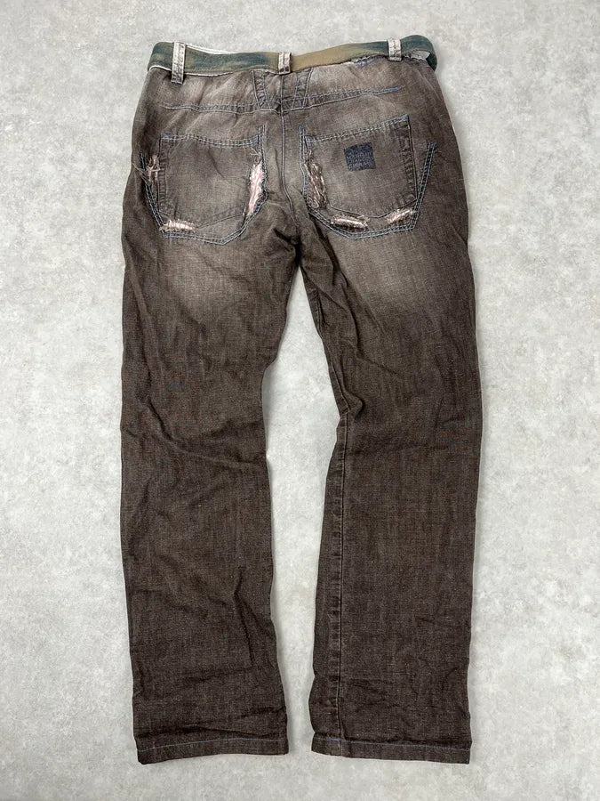 SS2006 Marithé + François Girbaud Grey Faded Relaxed Pants PLtlNht 7