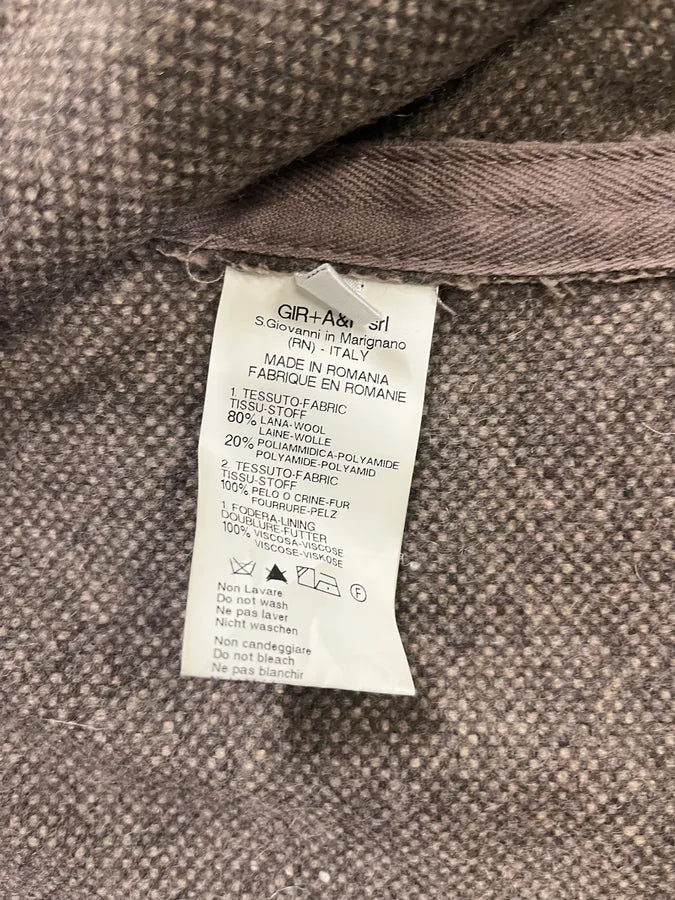 2000s Marithé + François Girbaud Grey Fur Collar Buttoned Jacket nrgoRnV 6