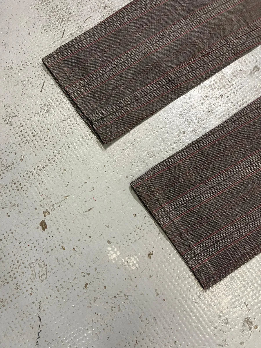 2000s Marithé + François Girbaud Grey & Brown Houndstooth Cozy Pants zCcqIDA 9