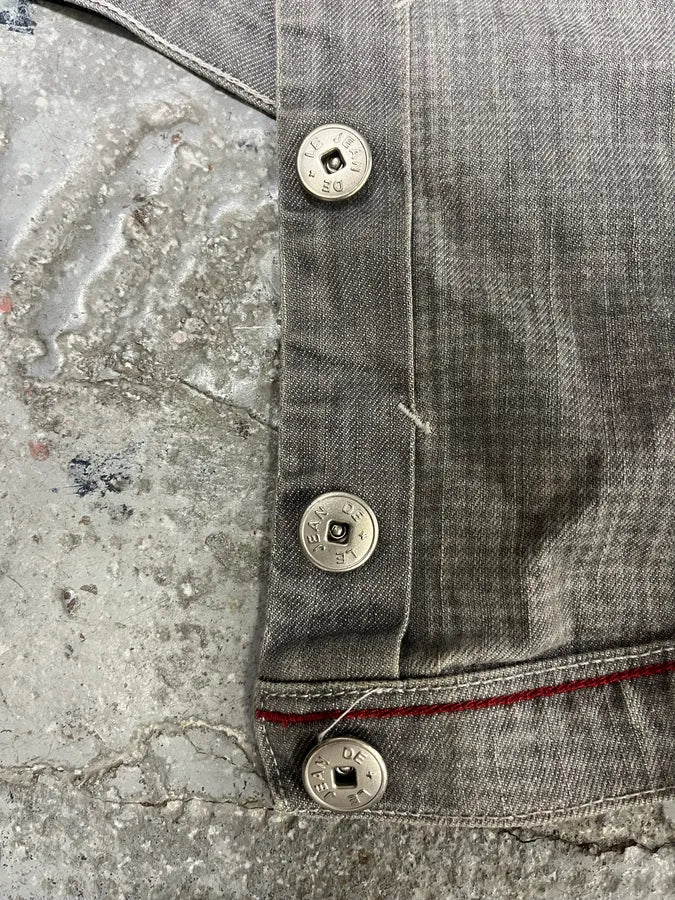 2000s Marithé + François Girbaud Grey Light Buttoned Denim Jacket (S/M) dAyTods 5