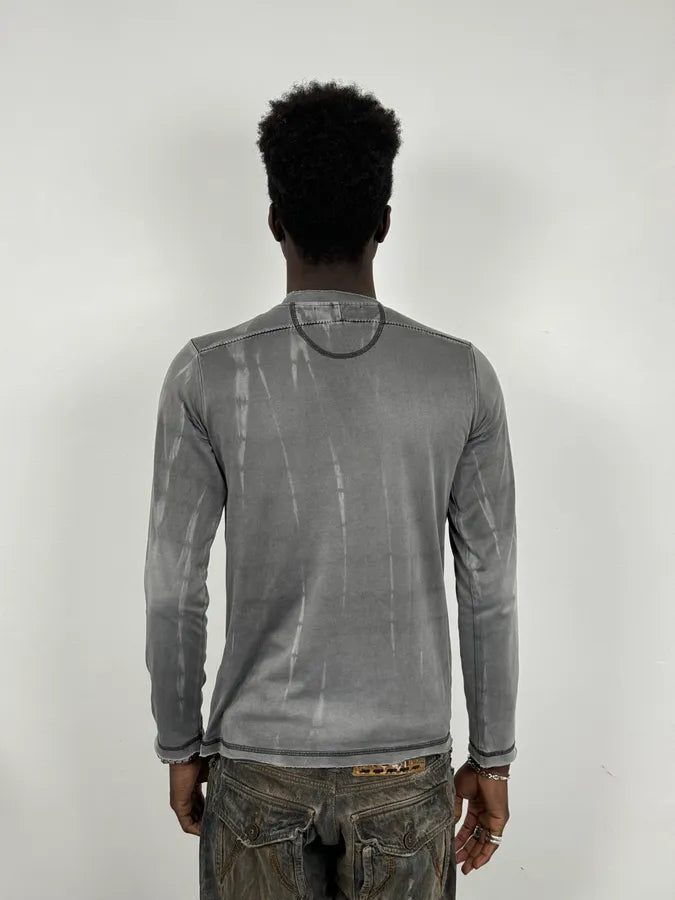 2000s Marithé + François Girbaud Grey Patchwork Longsleeve iaOQlFo 2