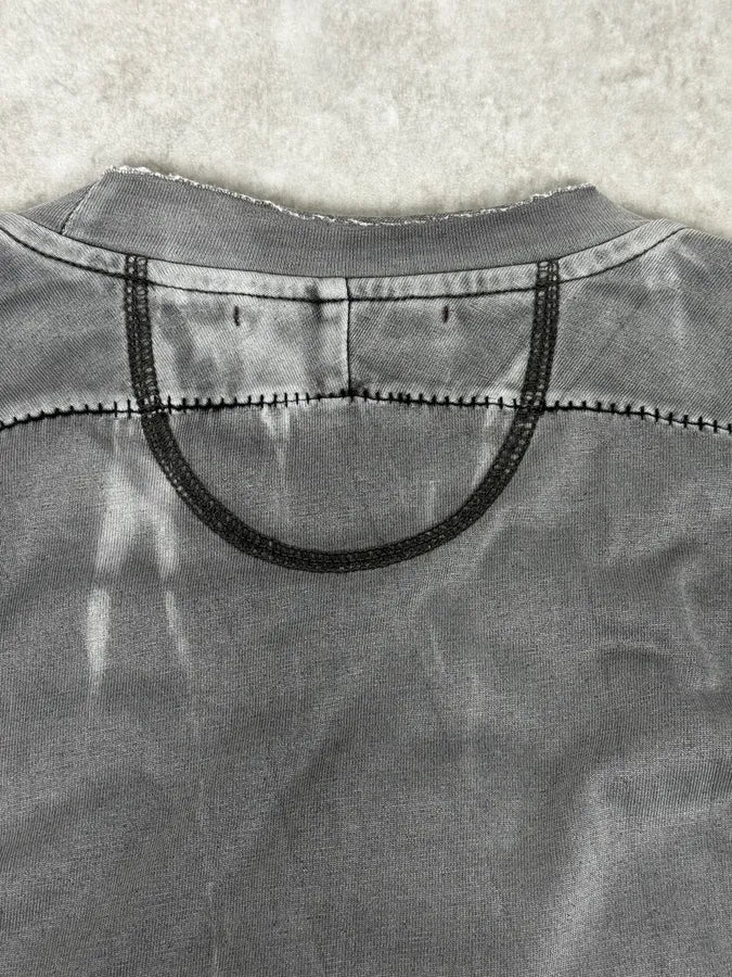 2000s Marithé + François Girbaud Grey Patchwork Longsleeve iaOQlFo 7