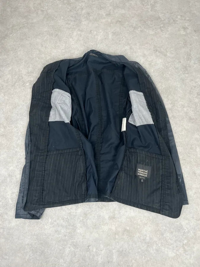 2000s Marithé + François Girbaud Dark Grey Printed Abstract Blazer Jacket ZrMYlRr 9