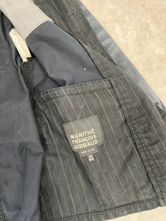 2000s Marithé + François Girbaud Dark Grey Printed Abstract Blazer Jacket ZrMYlRr 7