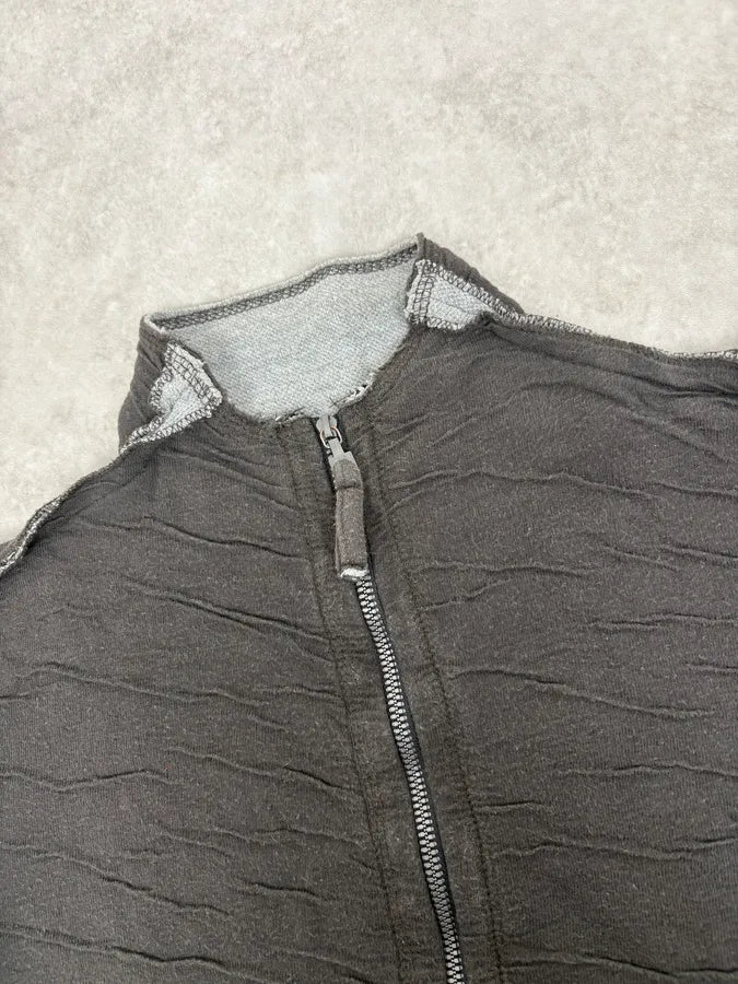 2000s Marithé + François Girbaud Grey Relief Scares Zip-up Sweater sPnRhCC 3
