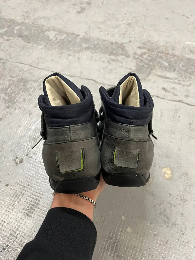 2000s Marithé + François Girbaud Grey Scratches Leather Sneakers iCrijKd 5