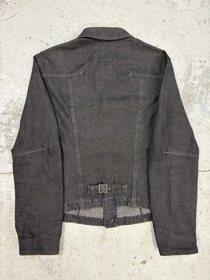 2000s Marithé + François Girbaud Grey Signature Buttoned Jacket sdPepXG 5