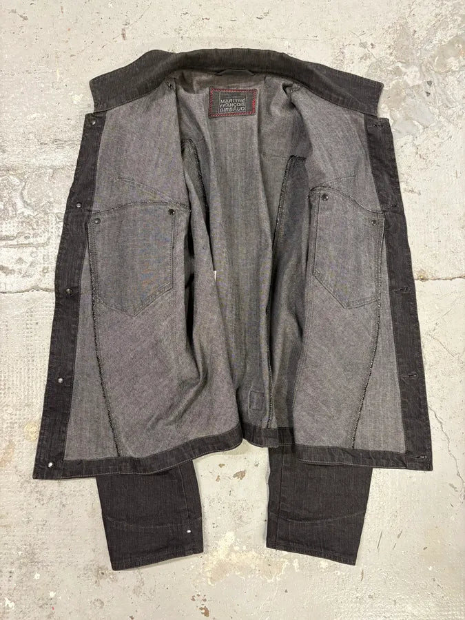 2000s Marithé + François Girbaud Grey Signature Buttoned Jacket sdPepXG 6