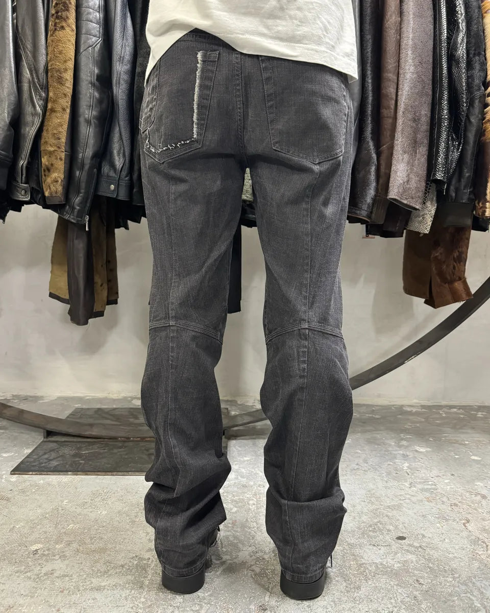 2000s Marithé + François Girbaud Grey Soft Denim Pants (L) 0