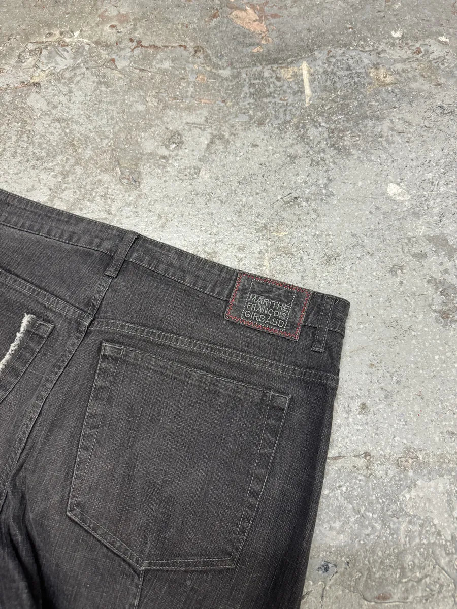2000s Marithé + François Girbaud Grey Soft Denim Pants (L) 10