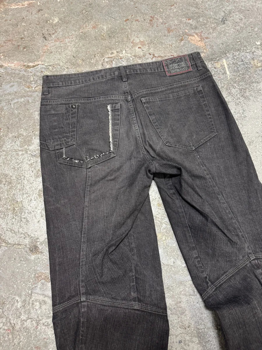 2000s Marithé + François Girbaud Grey Soft Denim Pants (L) 11