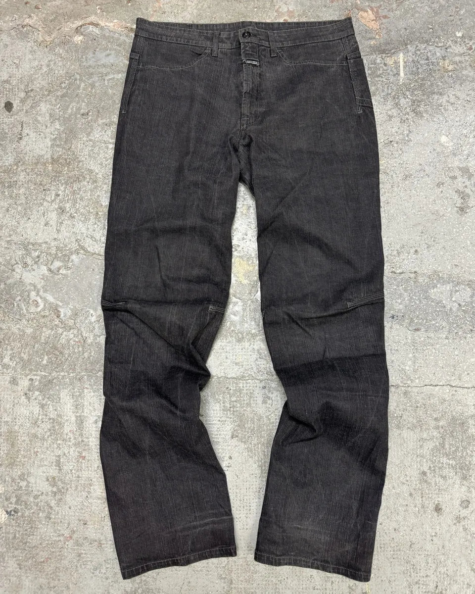 2000s Marithé + François Girbaud Grey Soft Denim Pants (L) 2