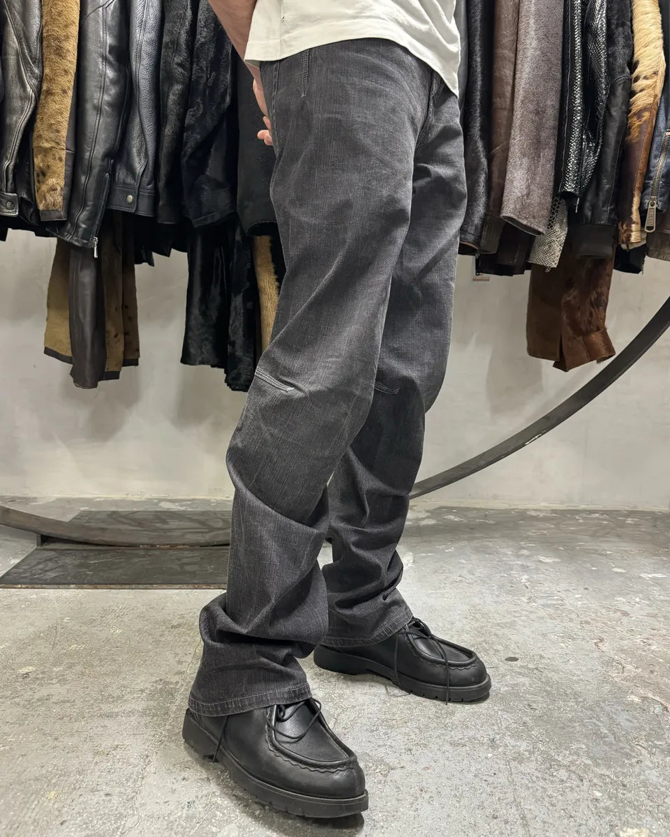 2000s Marithé + François Girbaud Grey Soft Denim Pants (L) 4