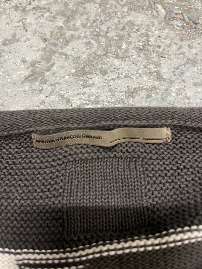2000s Marithé + François Girbaud Grey Stripped Sweater (L) uBHsWIw 6