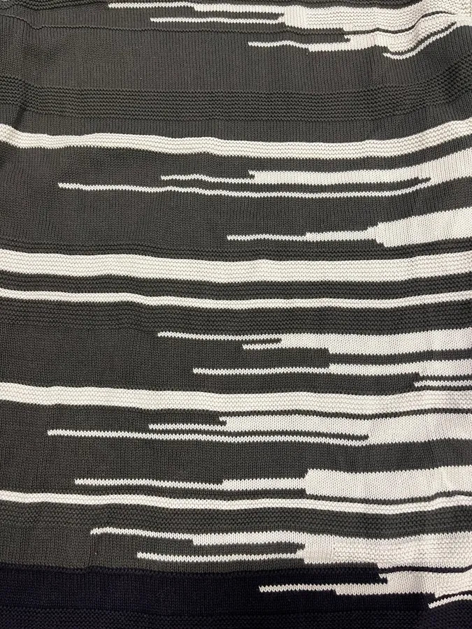 2000s Marithé + François Girbaud Grey Stripped Sweater (L) uBHsWIw 7
