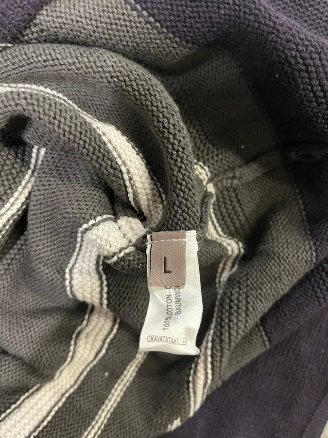 2000s Marithé + François Girbaud Grey Stripped Sweater (L) uBHsWIw 8