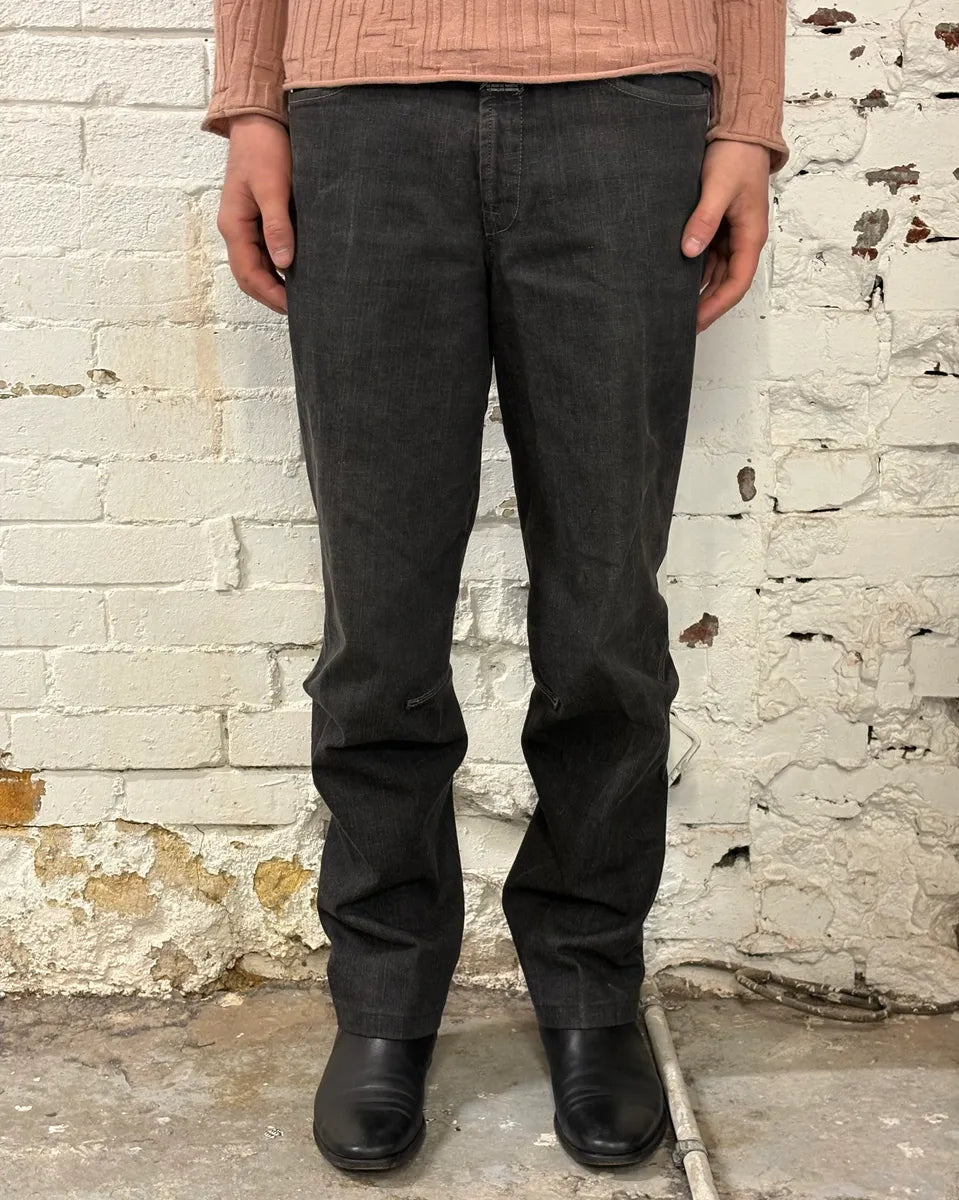 2000s Marithé + François Girbaud Grey Structured Jeans XawBJMc 0
