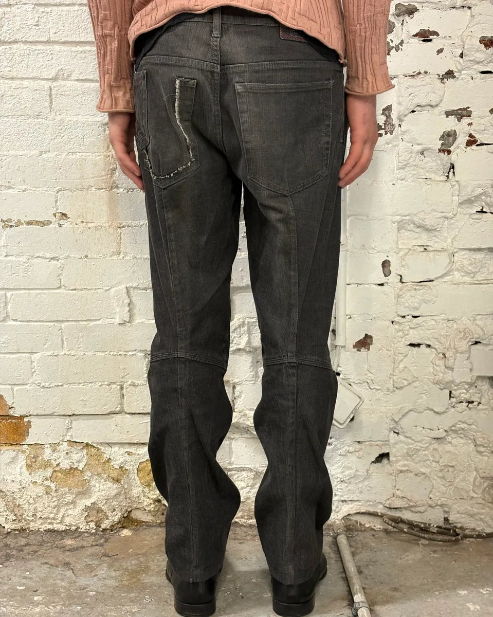 2000s Marithé + François Girbaud Grey Structured Jeans XawBJMc 2