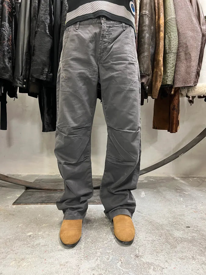 2000s Marithé + François Girbaud Grey Structured Pants (M/L) 3