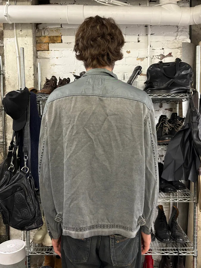 2000s Marithé + François Girbaud Grey Utility Denim Jacket uFuuraA 2