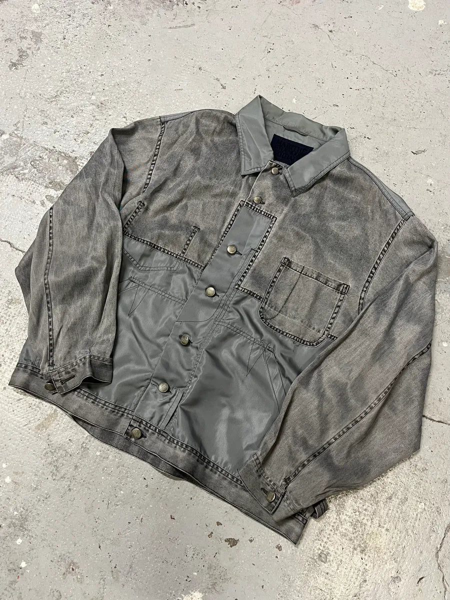 2000s Marithé + François Girbaud Grey Utility Denim Jacket uFuuraA 3