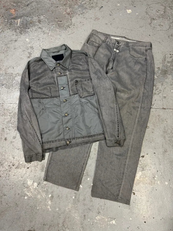 2000s Marithé + François Girbaud Grey Utility Hybrid Jacket & Pants Set uWAIjBG 0