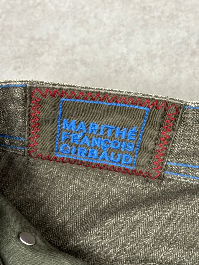 SS2006 Marithé + François Girbaud Khaki Studded Cargo Jeans FqKpfOX 12
