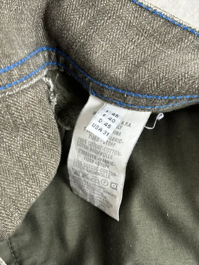 SS2006 Marithé + François Girbaud Khaki Studded Cargo Jeans FqKpfOX 13