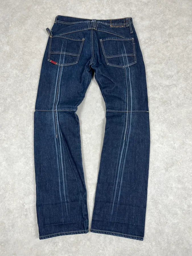 2000s Marithé + François Girbaud Large Navy Denim Jeans fhuowEw 6