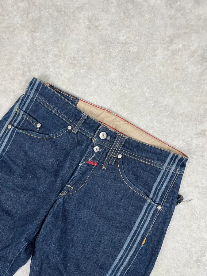 2000s Marithé + François Girbaud Large Navy Denim Jeans fhuowEw 5