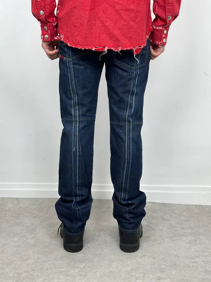 2000s Marithé + François Girbaud Large Navy Denim Jeans fhuowEw 3