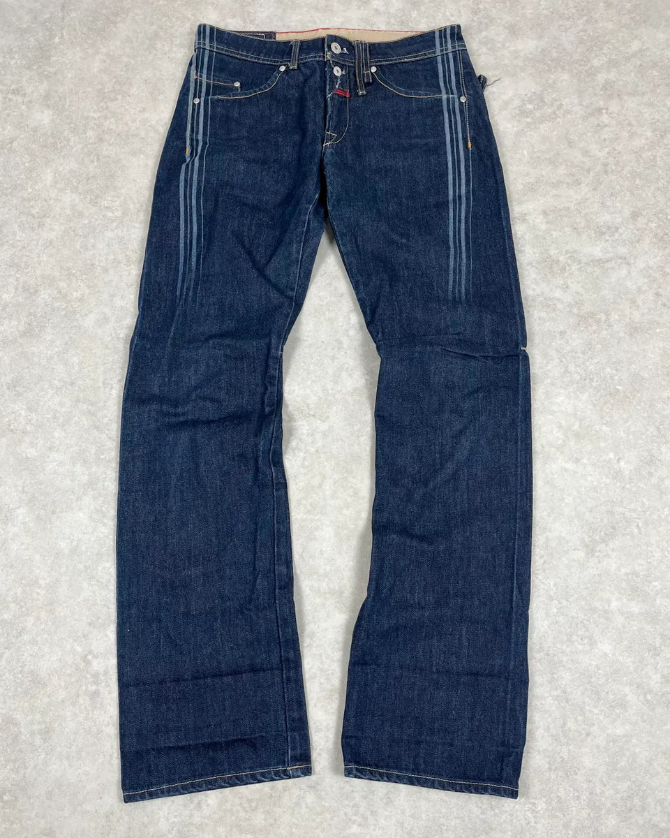 2000s Marithé + François Girbaud Large Navy Denim Jeans fhuowEw 0