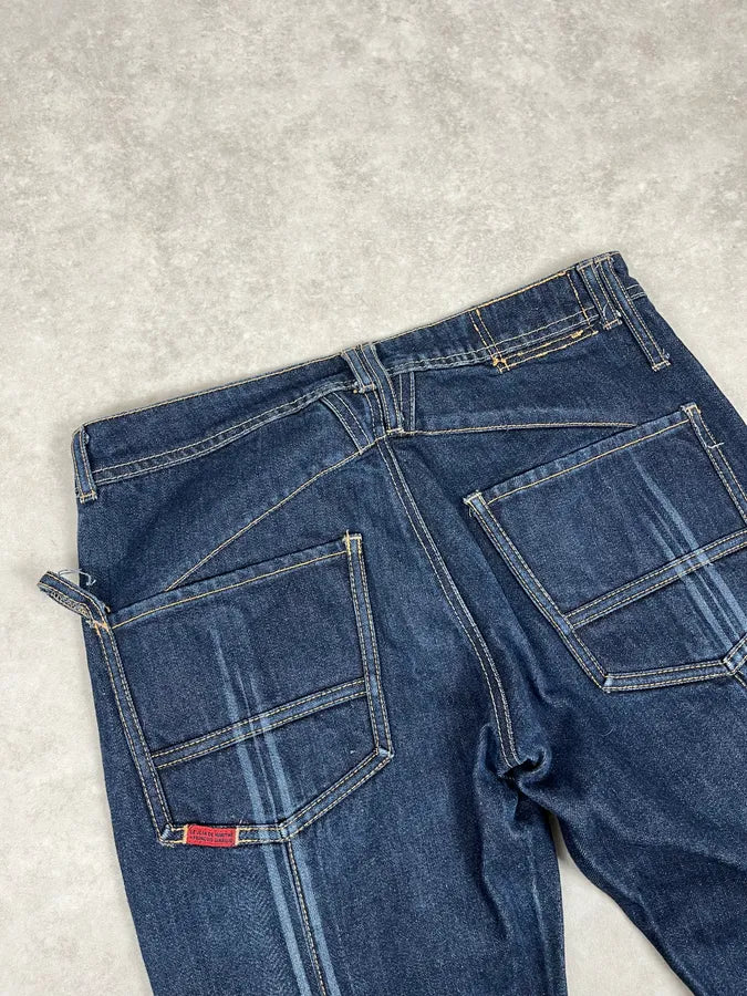 2000s Marithé + François Girbaud Large Navy Denim Jeans fhuowEw 7