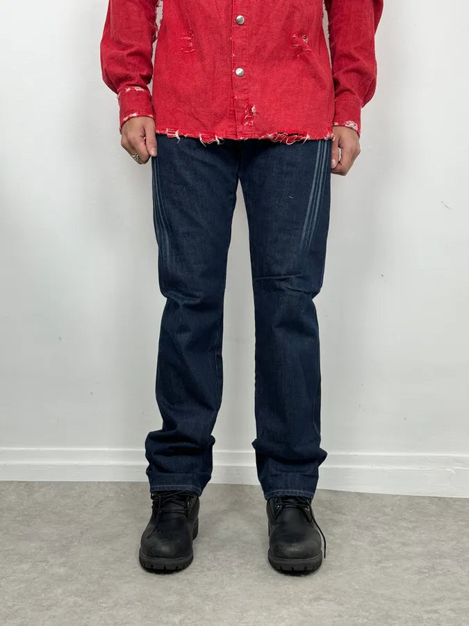 2000s Marithé + François Girbaud Large Navy Denim Jeans fhuowEw 1