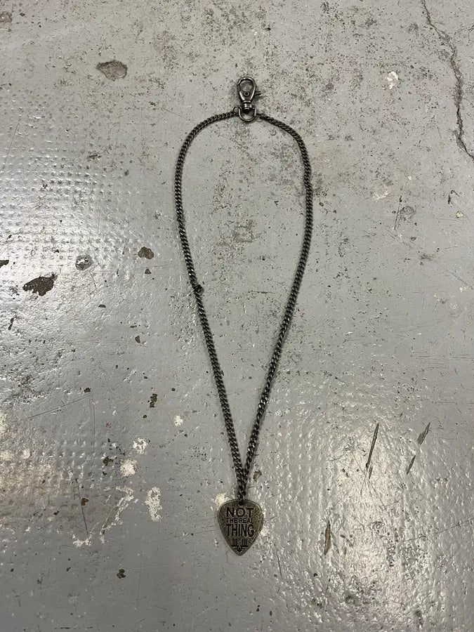2000s Marithé + François Girbaud Metal Grey Guitarist Necklace dpynmLj 0