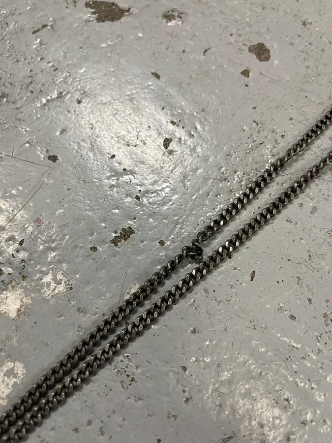 2000s Marithé + François Girbaud Metal Grey Guitarist Necklace dpynmLj 3