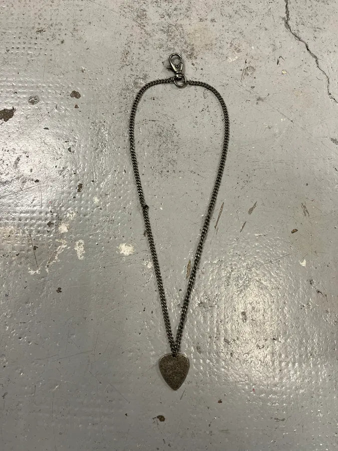 2000s Marithé + François Girbaud Metal Grey Guitarist Necklace dpynmLj 4