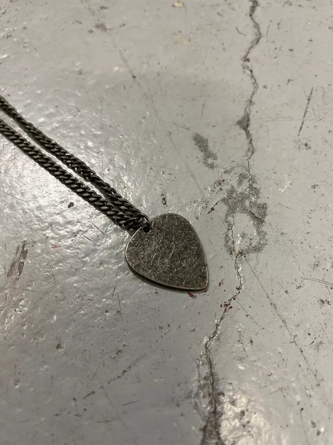 2000s Marithé + François Girbaud Metal Grey Guitarist Necklace dpynmLj 5
