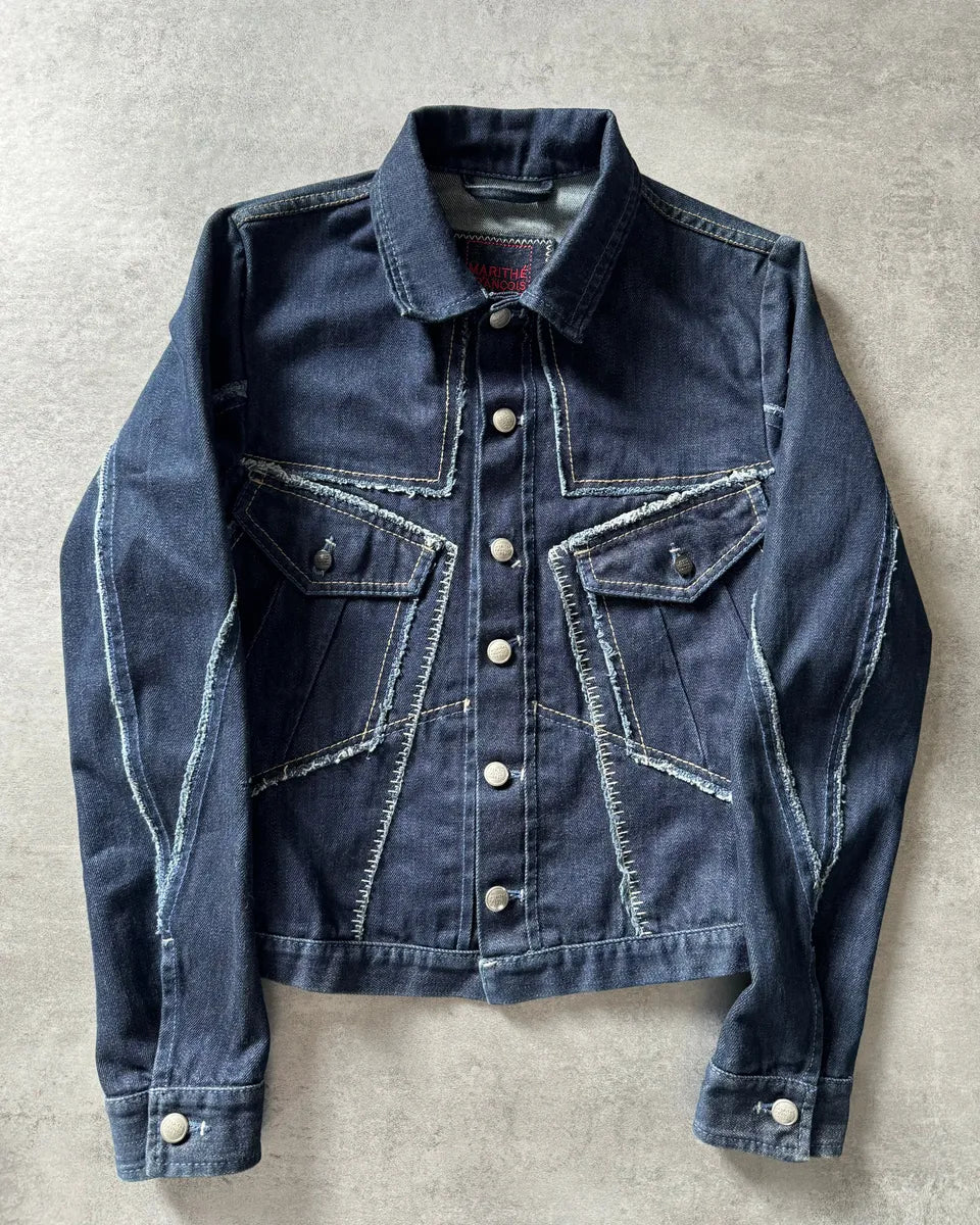 2000s Marithé + François Girbaud Modern Symmetrical Denim Jacket CMfBKmL 0