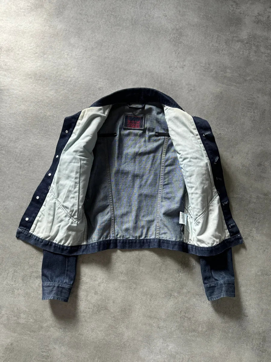 2000s Marithé + François Girbaud Modern Symmetrical Denim Jacket CMfBKmL 3