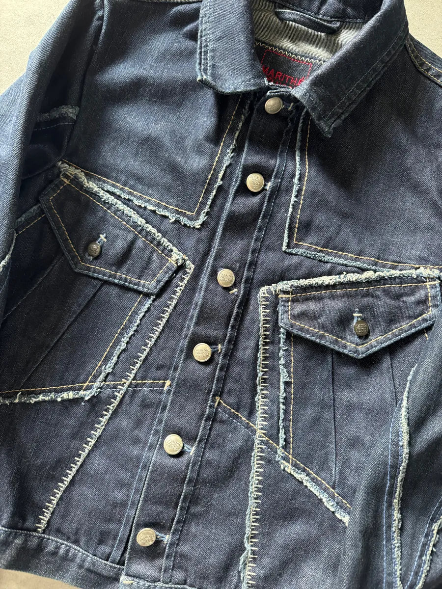 2000s Marithé + François Girbaud Modern Symmetrical Denim Jacket CMfBKmL 8