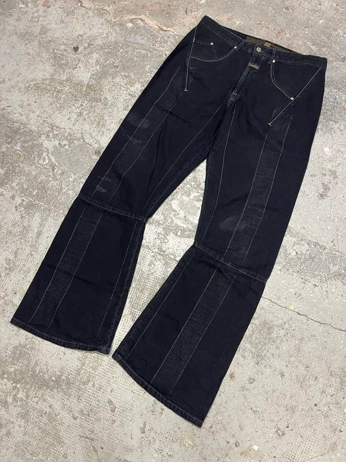 2000s Marithé + François Girbaud Navy Avant-Garde Pants (M) WcxPsBc 4