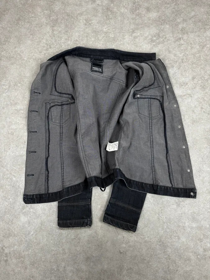 2000s Marithé + François Girbaud Navy Brut Denim Jacket zJqPzMp 6