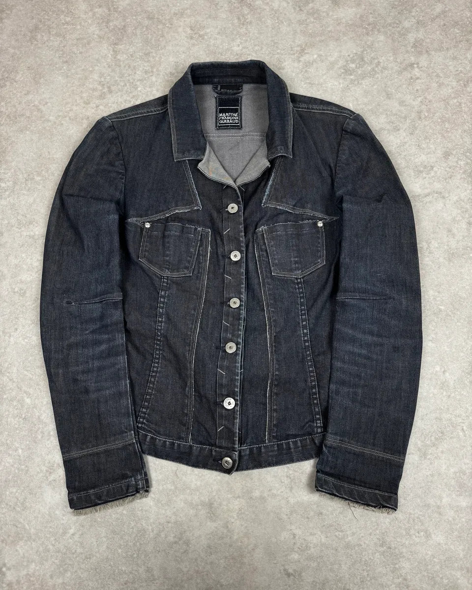 2000s Marithé + François Girbaud Navy Brut Denim Jacket zJqPzMp 0