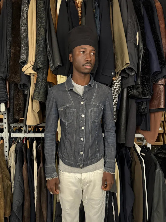 2000s Marithé + François Girbaud Navy Brut Denim Jacket zJqPzMp 1