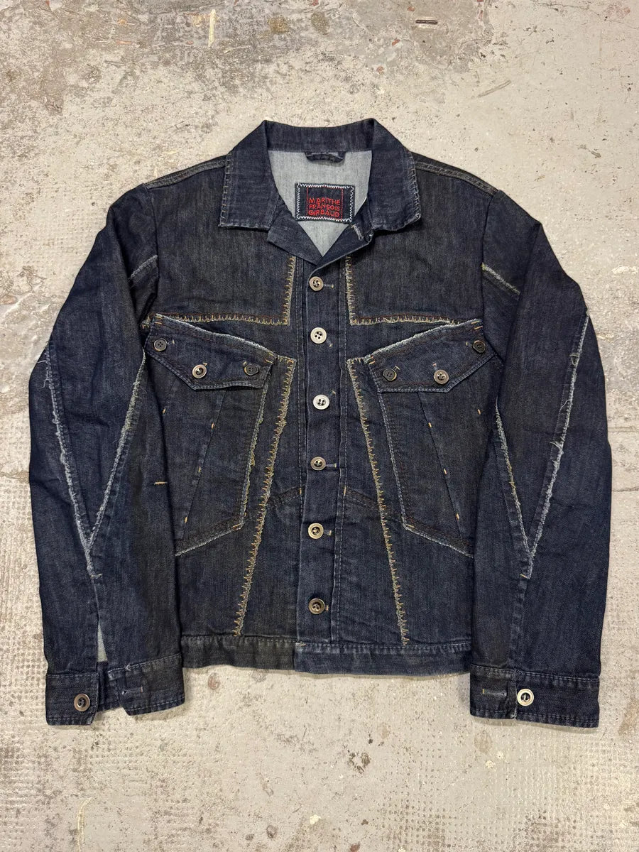 2000s Marithé + François Girbaud Navy Brut Denim Jacket xqzyHlh 0